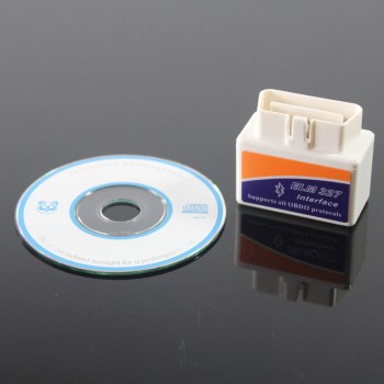 Super Mini ELM327 V1.5 OBD2 OBDII Bluetooth Adapter Scanner WHITE