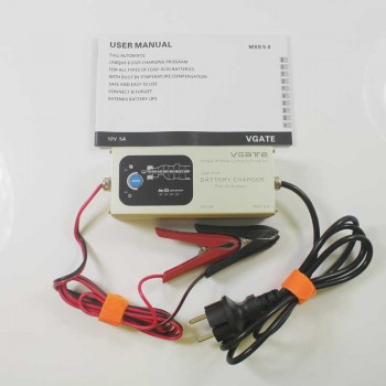 Vgate 12V 5A Smart Lead Acid Battery Charger Fully Automatic With Temperature Compensation MXS 5.0