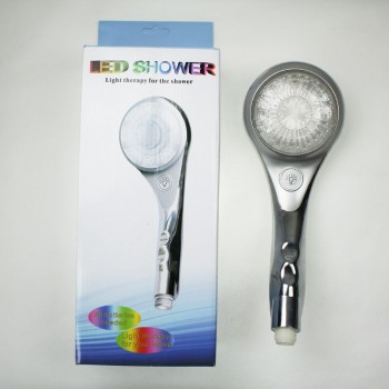 Adjustable LED Light Shower Head Sprinkler Temperature Sensor Bathroom