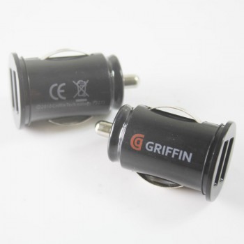 2A Bullet Dual MIRCO USB 2 Port Car Charger Adaptor (For GRIFFIN) For iPhone 5 4 4G iPod Touch