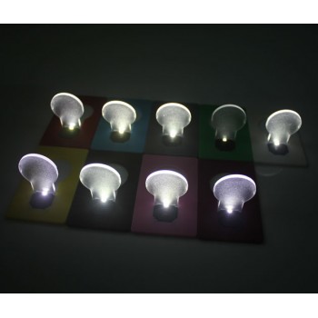 LED night Light mini Card light Portable Wallet Purse Credit Card Size Pocket LED Nightlight Bulb Lamp 