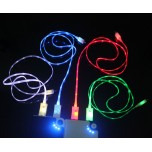 Visible LED Light Charging Cable Connector Charger USB Sync Data Cable for sumsung/iphone/ipad