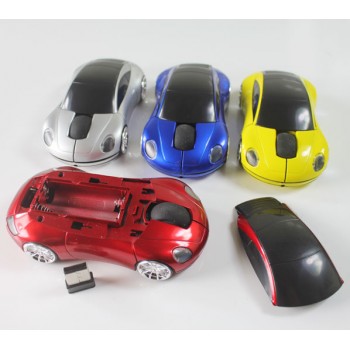 DIP 2.4G 3D Optical Wireless Mini Sports Car Mouse Mice Computer Accessories Desktop Laptop USB Receiver