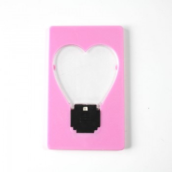 Heart Purse Wallet Mini Portable Love Pocket LED Card Light Lamp Put In Wallet Light Lamp for kids led toys gifts