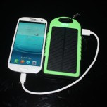 Portable External 5000mAh Waterproof Solar Charger Dual USB Battery Power 