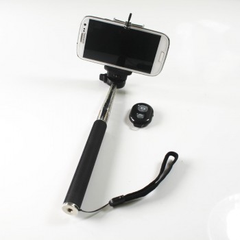 Extendable Aluminium Handheld Monopod + Phone Holder Self-timer Wireless Bluetooth Remote Shutter Control for IOS Android Phone