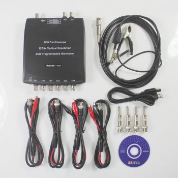 Hantek 1008C 8CH PC USB Automotive Diagnostic Digital Oscilloscope DAQ Program Generator 8CH 2.4MSa/s vehicle tester