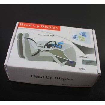Car HUD3 Head Up Display System Speed & Engine Details Showing OBD II Insert Design for Night & Overspeed & Fresh Driving