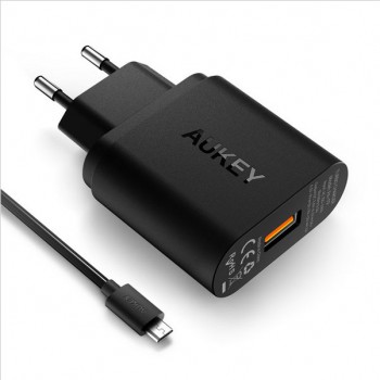 Aukey PA-T9 Quick Charge 3.0 USB Wall Charger EU Plug Qualcomm QC3.0 Mini Auto Travel Charging For iPhone Smartphone