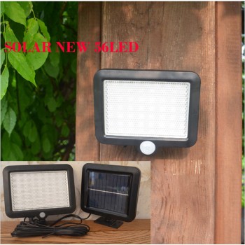 LED Solar Sensor Floodlight 56 LED Security Garden Light with PIR Motion Sensor Wall Lamps Outdoor Emergency Shed Light