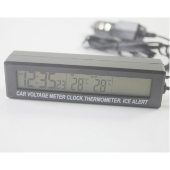 Auto Car In-Outdoor Thermometer W/Sensor For Automotive A/C Digital LCD Display