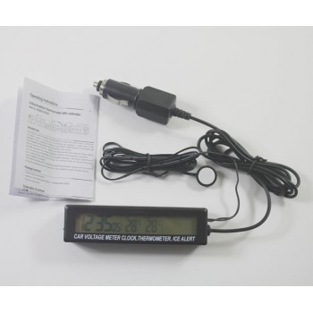 Auto Car In-Outdoor Thermometer W/Sensor For Automotive A/C Digital LCD Display