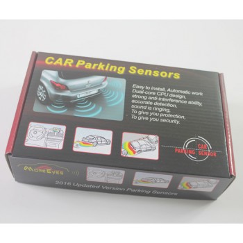 Car Parking Sensor Monitor Auto Reverse Backup Radar Detector System + Backlight Display + 4 Sensors Parking Assistance