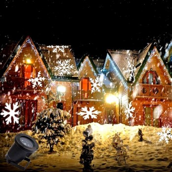 Christmas Snow Outdoor Garden Decoration Waterproof Lasers Light Star Projector Showers Christmas Lights White/Colourful