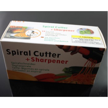 Multifunction Spiral Vegetable Slicers Double Grater Premium Noodle Cutter Zucchini Pasta Spaghetti Maker + Knife Sharpener