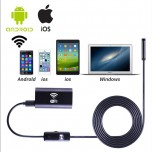 Wifi endoscope camera with Android and IOS 720p 6 LED 8mm Waterproof Inspection Borescope Tube Camera with 1-5M cable