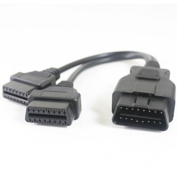 0.3m/1.5m ELM327 2In1 Converted cable split OBD2 Extension Cable