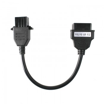Volvo OBDII 16pin FEMALE TO 8pin Cable for Volvo Truck 