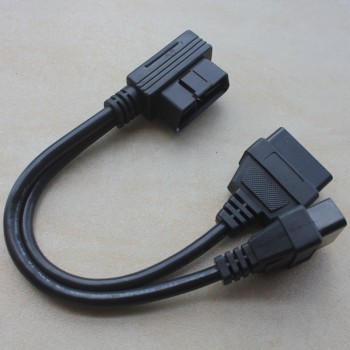 0.15m OBD2 Split Cable OBD 2 Splitter Connector Male to dual Female Cables 1 to 2 Split Cord 16pin (YHB)