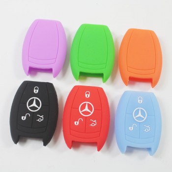 Benz 3 button silicone Smart Key Case 