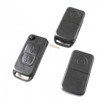 Mercedes Benz 2 button remote flip key shell HU39/HU64