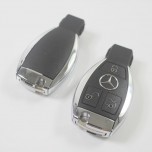 Mercedes Benz chrome 3 button car key shell