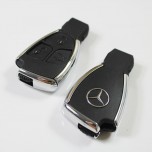 Benz old model 3 button Chrome Smart Remote Key shell