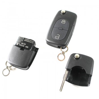 Audi 2 button flip remote key shell 