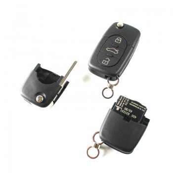 Audi 3 button flip remote key shell 