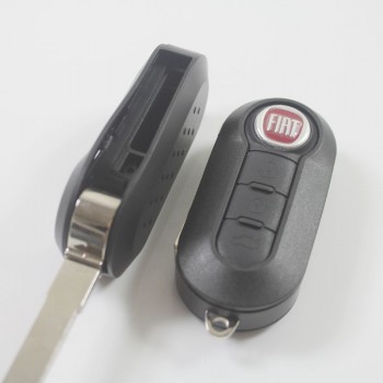 Fiat 3 button flip remote key shell  