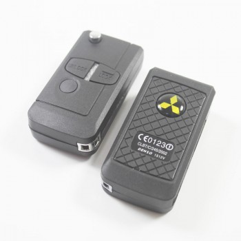 Mitsubishi 3 button modified flip remote key shell