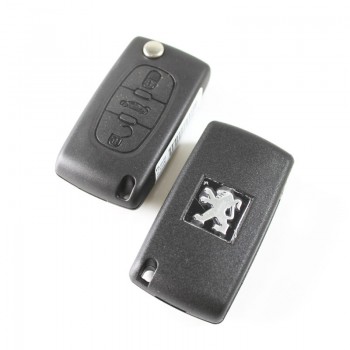 Original Peugeot 3 button flip remote key 433MHZ (without groove and battery frame)
