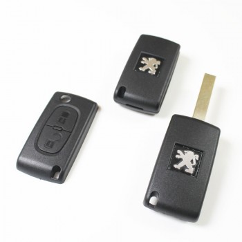 Peugeot 2 button flip remote key 433MHZ ID46 VA2/HU83 CE0536