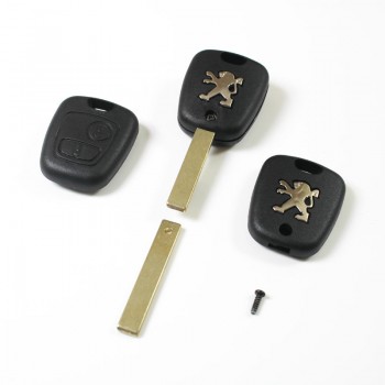 Peugeot 2 button remote key 433MHZ ID46 with groove