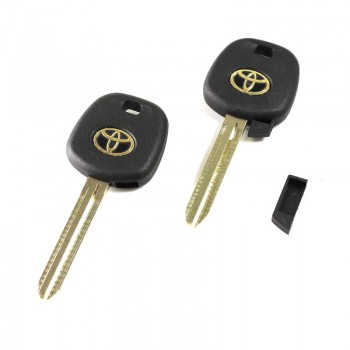 Toyota key shell TOY43 with golden logo (soft plastic material) 