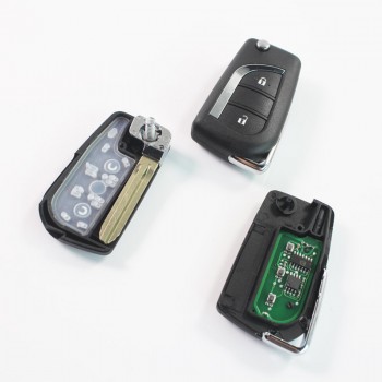 Toyota 2 button Flip remote key 433MHZ H(8A) chip 89070-B71TA for Innova Fortuner Vios