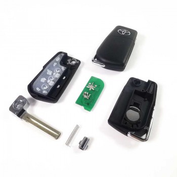 Toyota fortuner 3 button Folding Flip Remote Key 8a 433MHZ (TY)