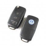 VW 3 button flip remote key shell  