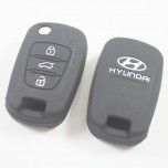 Silicone Car KEY Cover for Hyundai 3 button flip remote key