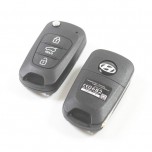 Hyundai 3 button remote flip folding key shell case