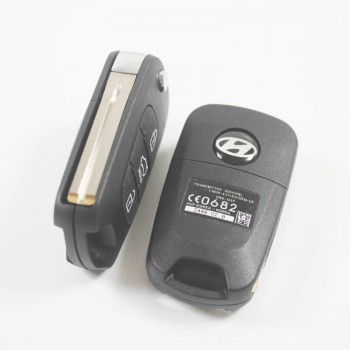 Hyundai 3 button remote flip folding key shell case