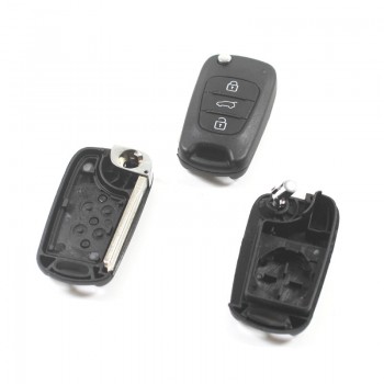 Kia 3 button flip remote key blank case