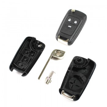 Chevrolet 3 button remote flip key shell